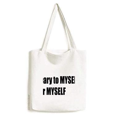 Imagem de Bolsa de lona Pray To Myself For Myself Bolsa de compras casual