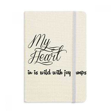 Imagem de Caderno com a frase "Famous Poetry" My Heart Joy oficial de tecido rígido diário clássico