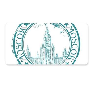 Imagem de DIYthinker Rússia Moscow Placa de licença Clássica Country City Decoração de aço inoxidável Automobile Tag