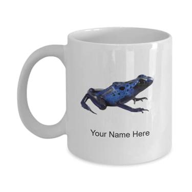 Imagem de Caneca personalizada Blue-poison-dart-frog, caneca de café Blue-poison-dart-frog, ideia de presente Blue-poison-dart-frog, copo personalizado Blue-poison-dart-frog - Caneca de café de 325 ml