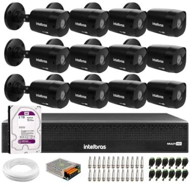 Imagem de Kit 12 Câmeras Intelbras VHD 1230 B Full HD 1080p Bullet Black G7 Visão Noturna 30m IP67 + Dvr Intelbras MHDX 3116-C 16 Canais + HD 2TB Purple