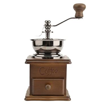 Imagem de Moedor de café de manivela, moedor de feijão fácil de operar Moedor de café manual de madeira para escritório para casa para acampamento para viagens