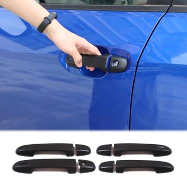 Imagem de Capas de acabamento de maçaneta de porta externa de carro compatíveis com Subaru WRX 2022-2024/Subaru Crosstrek 2023 2024 Capa de maçaneta da porta dianteira traseira do carro capas externas