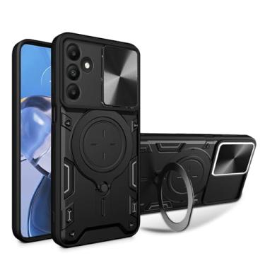 Imagem de Capa compatível com Samsung Galaxy M54 5G, com capa de lente de câmera deslizante compatível com Samsung SM-M546B/DS Galaxy M54 5G / SM-M546B, capa preta