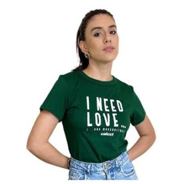 Imagem de Camiseta Feminina Estampada I Need Love Colcci-Feminino