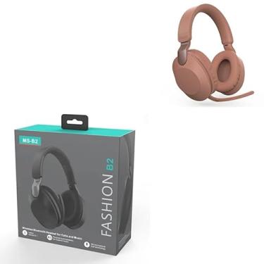 Imagem de Waillynice Os novos fones de ouvido MS-B2 sem fio Bluetooth 5.1 podem ser girados e dobrados com cancelamento de ruído, microfone de baixo e fone de ouvido para jogos de música (vermelho com caixa)