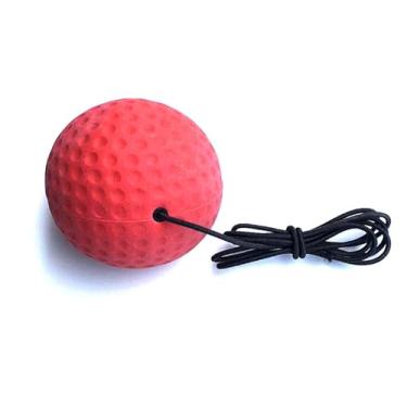 Imagem de CHICHIYANG Bola de golfe de borracha macia com corda elástica de 80 cm, bola de treino de boxe montada na cabeça para treinamento de reação
