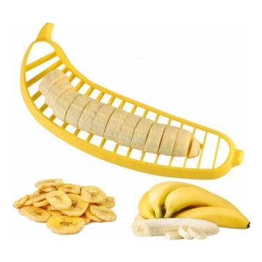 Imagem de Cortador De Banana Salsicha Fatiador Para Frutas Sobremesas 
