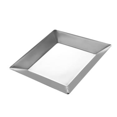 Imagem de Prato quadrado Prato de jantar quadrado Prato de churrasco Prato de aço inoxidável Prato de jantar para casa Prato de armazenamento de frutas Talheres de aço inoxidável Prato de comida quadrado Prato