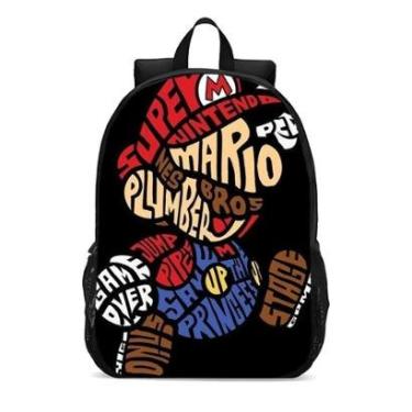 Imagem de MOCHILA ESCOLA INFANTIL JUVENIL ANIME ESTAMPADO SUPER MÁRIO-Unissex
