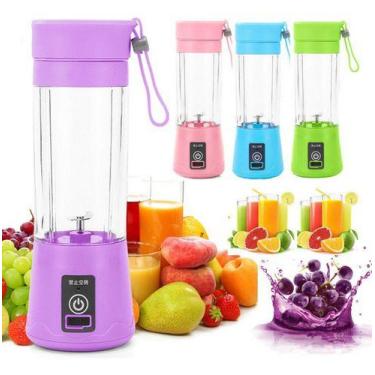 Imagem de Mini Liquidificador Portátil Com 6 Laminas Usb Recarregável - oem, Lil