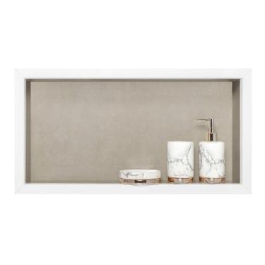 Imagem de Nicho Porcelanato Para Banheiro 30x60x11 borda de alumínio - Belo Nich