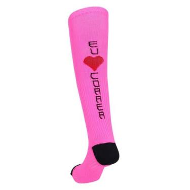 Imagem de Meia de Compressão Corrida - EU AMO CORRER - T-Socks, 33 ao 37, Rosa