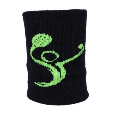 Imagem de Munhequeira Seca Suor Beach Tenis - Tsocks, Preto, Amarelo luminoso