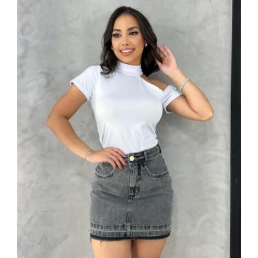 Imagem de Blusa suplex ombro vazado tl branco - TAIS LOURANI, P