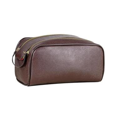 Imagem de Estojo Necessarie Grande Higiene Pessoal Viagem Marrom Premium  - Sham