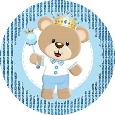 Imagem de Painel Festa Redondo C/ Elástico 1,50m Ursinho Príncipe - Fadrix