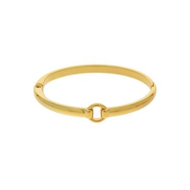 Imagem de Bracelete Minimalista com Argola Central  - GEMERSON BIJOUX, Dourado