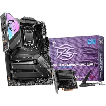 Imagem de MSI Placa-mãe para jogos MPG Z790 Carbon MAX WiFi II (suporta processadores Intel de 12ª/13ª/14ª geração, LGA 1700, DDR5, PCIe 5.0, M.2, LAN de 5 Gbps, USB 4, Wi-Fi 7, ATX)