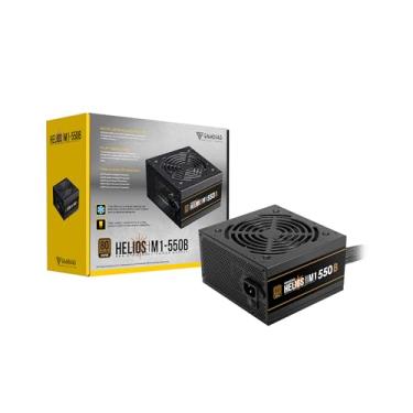 Imagem de GAMDIAS Fonte de alimentação de PC para jogos de 550W, fonte de alimentação 80 Plus ATX Bronze 12V para computadores PC com PFC ativo, Helios M1-550B