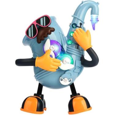 Imagem de Brinquedo Instrumento Musical Saxofone Mr.Sax Dança Canta Com Luz - To