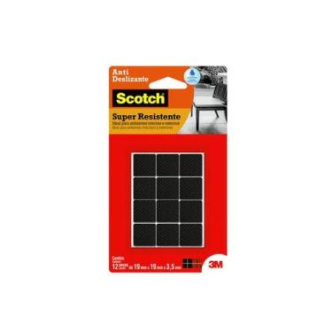 Imagem de Feltro 3M Anti-Risco Quadrado Preto C P 12Pcs Blister