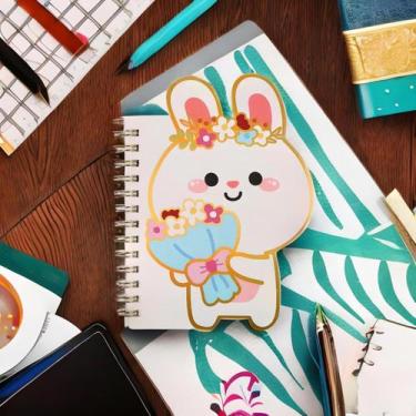 Imagem de Caderno Bloco De Anotações Pautado 50 Folhas Acabamento Metalizado DF-