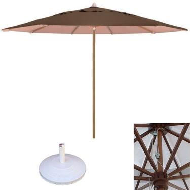 Imagem de Guarda Sol 3m com Base Aluminio Para Mesa Piscina E Jardim - Nossa Kas