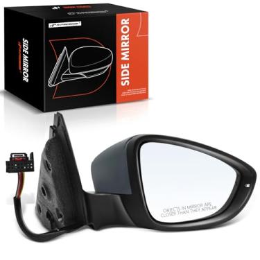 Imagem de A-Premium Espelho de porta elétrico do lado do passageiro - compatível com Volkswagen Jetta 2011 2012 2013 2014 2015 - Tinta dobrável manual aquecida para combinar com espelho retrovisor externo com