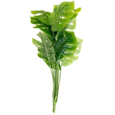 Imagem de Kit 2 Ramos Costela De Adão Folhagens Jardim Artificial 47cm