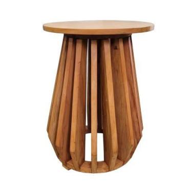 Imagem de Mesa Lateral Bellini em Madeira de Demolição - Cód 2560 - Barrocarte 