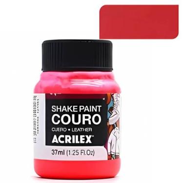 Imagem de Tinta Pinta Couro Shake Paint Acrilex 37ml Natural Sintético, Vermelho