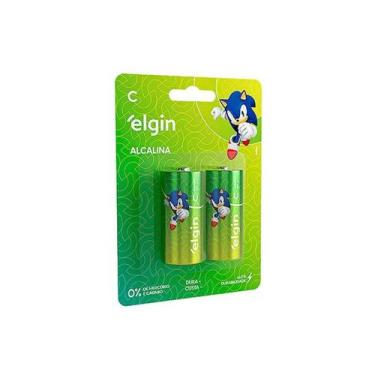 Imagem de Pilha Alcalina Tipo C Elgin Cartela Com 02 Unidades - Pç / 2