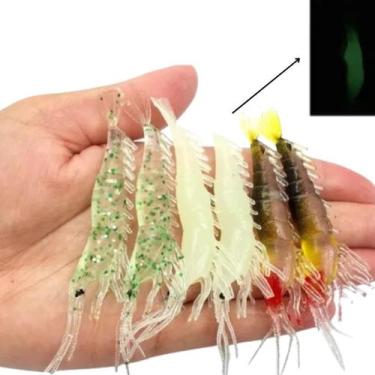 Imagem de 12 Iscas Artificiais Camarão Corvina Traíra Tucunaré - CM FIshing