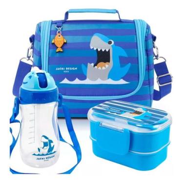 Imagem de Kit Lancheira Mochila Térmic Infantil Escola Marmita Garrafa - Bsan Gi