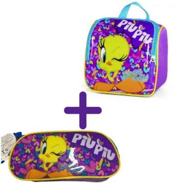 Imagem de KIT Lancheira Piu-piu - La30625lt + Estojo Duplo Piu-piu - Luxcel - Ei