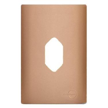 Imagem de Placa Para 1 Tomada Vertical 4X2 - Novara Ouro Rose - Dicompel Novara 