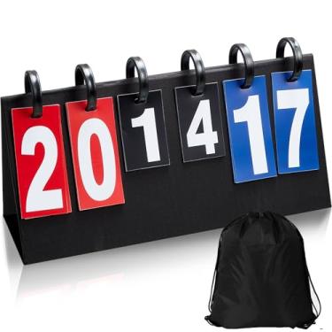 Imagem de Yeaqee 1 peça de marcador portátil com bolsa de armazenamento 43 x 26 cm, flipper para placar de mesa flipper para esportes internos e externos, jogo de atividades em sala de aula