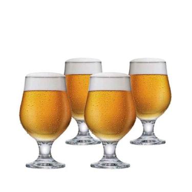Imagem de Jogo de Taças de Vidro Beer Master Para Cerveja 380ml 4 Pcs - Ruvolo