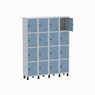 Imagem de Armário Guarda Volume Locker Roupeiro 4 Vãos 16 Portas GR304/16 Light 