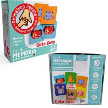 Imagem de Jogo Cartas de Associação Memória Interativo Cute Cute Primeiros Passo