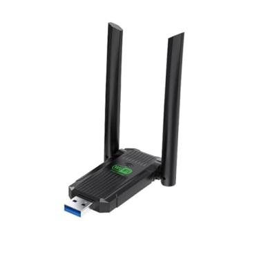 Imagem de Adaptador USB WiFi, 1300Mbps WiFi USB 3.0 banda dupla 5G/2,4G, antenas duplas de 2dBi, suporta Windows 11/10/8.1/8/7/XP, adaptador sem fio para adaptadores de rede de computadores desktop