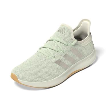 Imagem de adidas Cloudfoam Pure Tênis esportivo feminino, Verde linho/verde linho/branco maravilha, 36