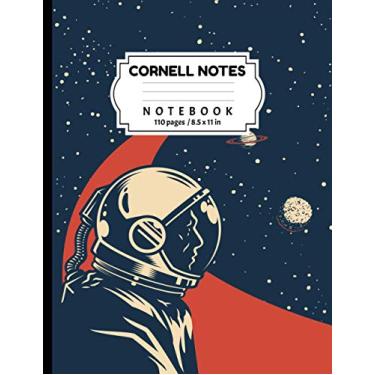 Imagem de Cornell Notes Notebook: Nifty Large Cornell Note Paper Notebook | Cute College Ruled Medium Lined Journal Note Taking System for School and University - Spaceman & Cosmonaut illustation