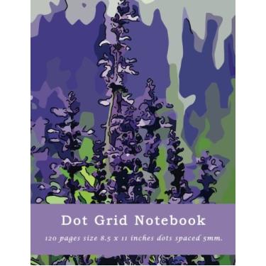 Imagem de Dot Grid Notebook 120 pages size 8.5 x 11 inches dots spaced 5mm.: Black dots bullet spaced grid design journal composition book (Dot Grid Bullet Notebook School Office Supplies)