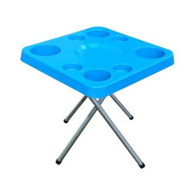 Imagem de Mesa Petisqueira Camping Com Pés Galvanizado Desmontável - Riomar Equi