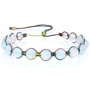 Imagem de Pulseiras com contas e pedras preciosas da lua da Kelitch com cordões coloridos feitos à mão e pulseiras para praia, joias