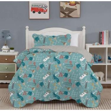 Imagem de Cobre leito 2 Pç Infantil Studio Mix Corttex Estampado Menino e Menina