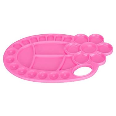 Imagem de Paint Tray Palettes Plastic Aquarela Pintura Palette DIY Craft Paint Holder, bandejas de tinta reutilizáveis para aquarela, acrílico e pintura a óleo Ideal para Artistas Crafters (Pink)