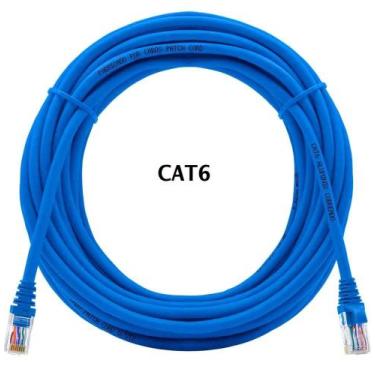Imagem de Cabo De Rede Cat6 50 Metros Ethernet Lan Gigabit 100/1000 Mbps - X-Cel